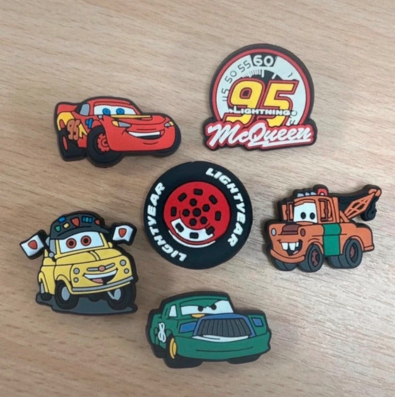 Cars the movie shoe charms