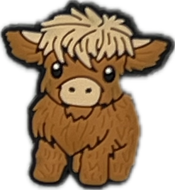 Highland Cow Croc Charms