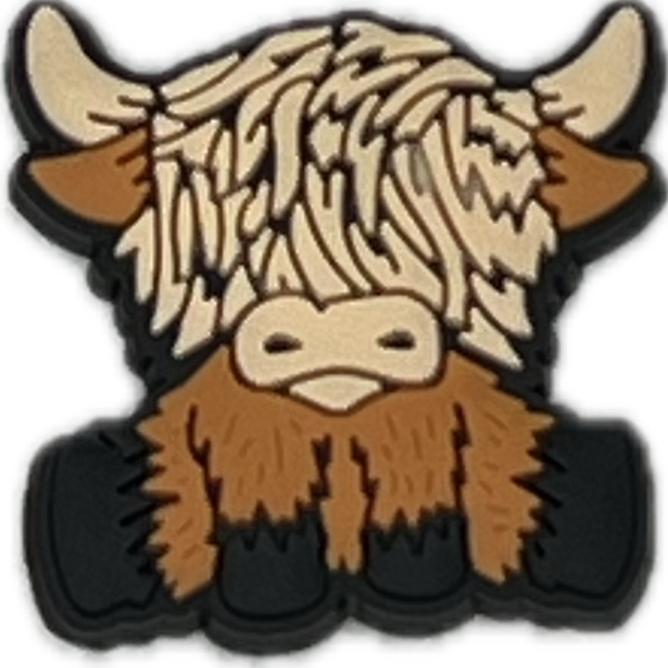 Highland Cow Croc Charms