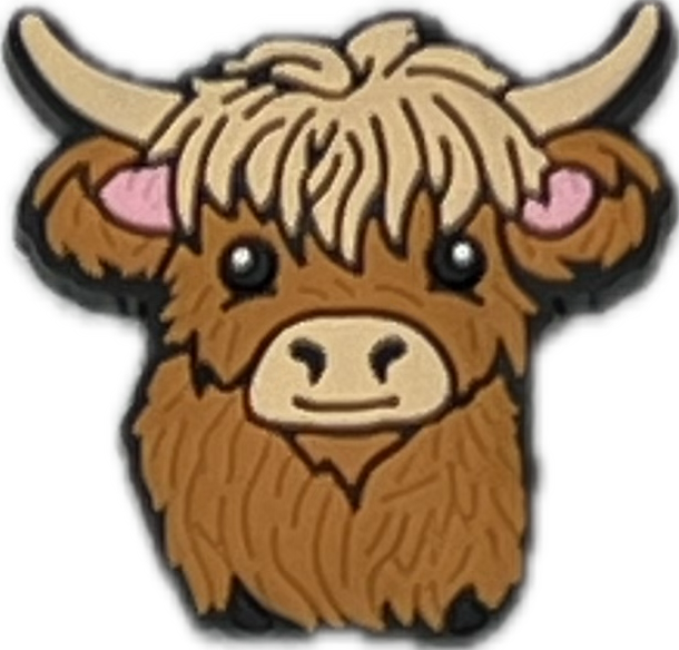 Highland Cow Croc Charms