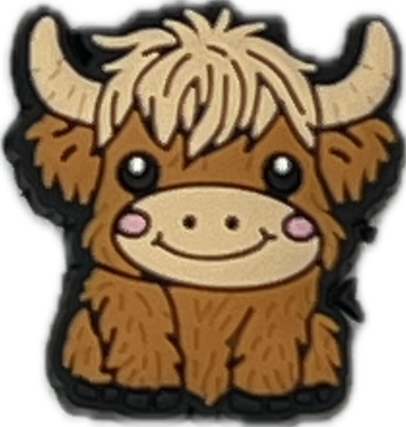 Highland Cow Croc Charms