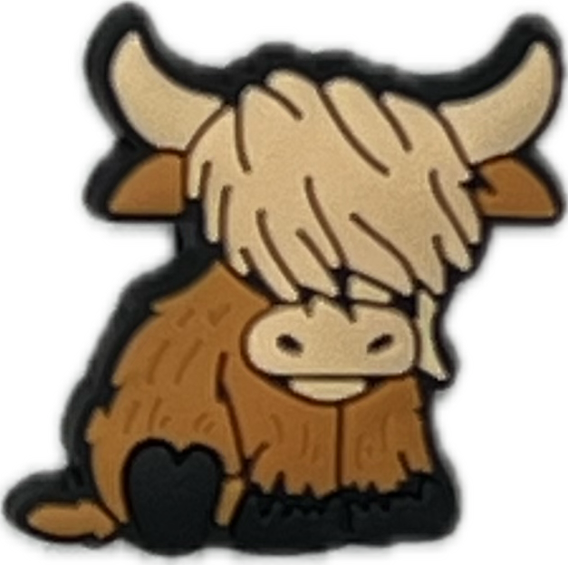 Highland Cow Croc Charms
