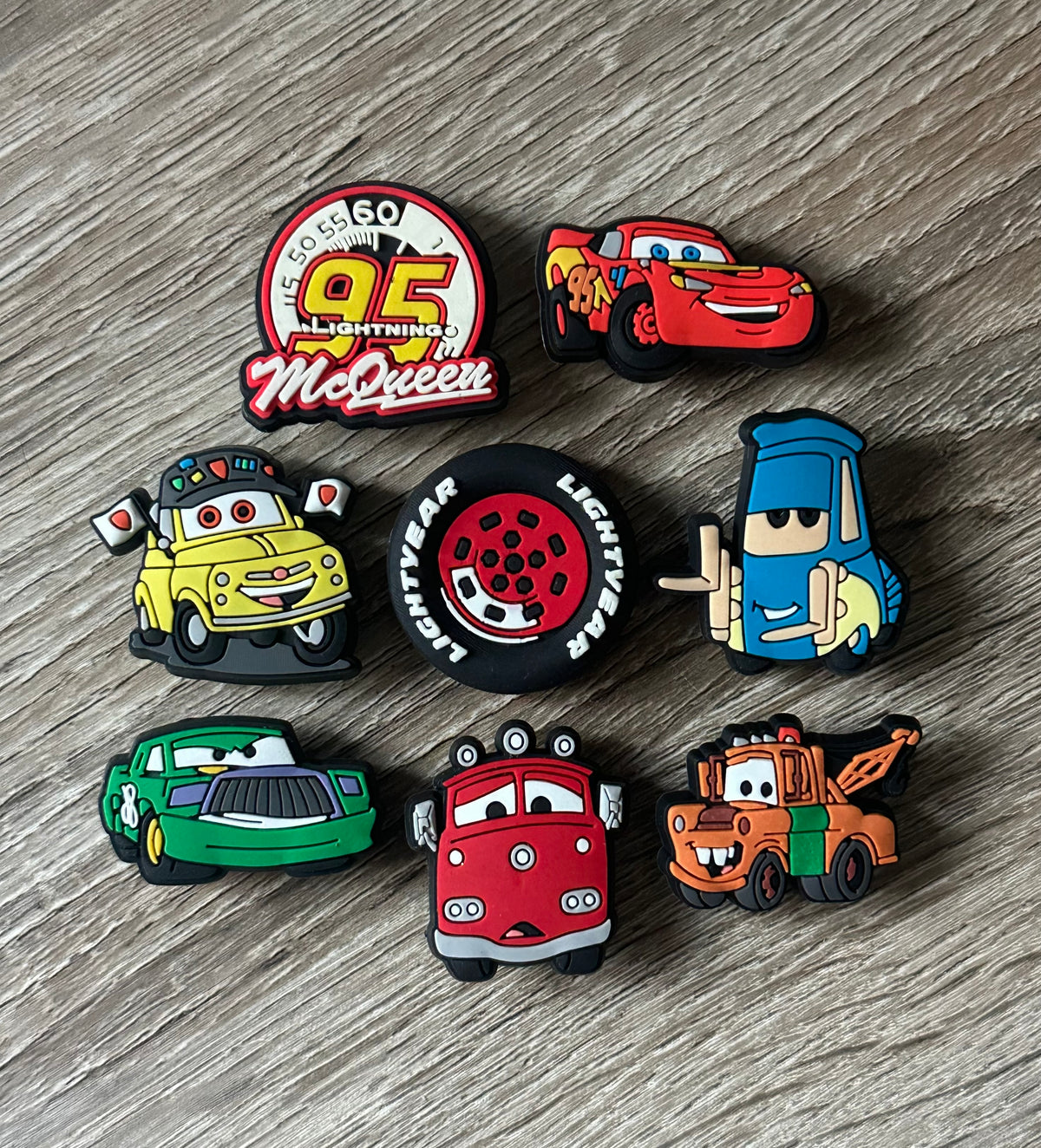 Cars the movie shoe charms