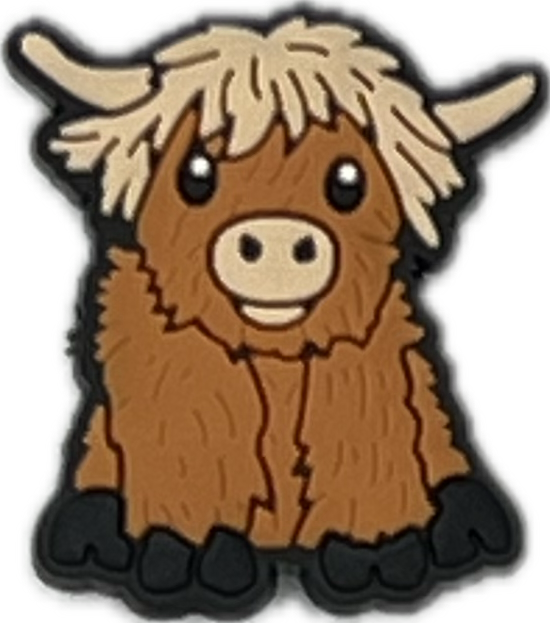 Highland Cow Croc Charms