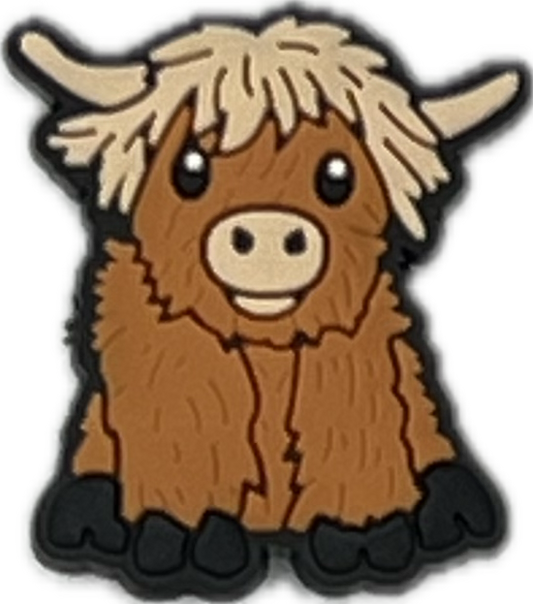 Highland Cow Croc Charms