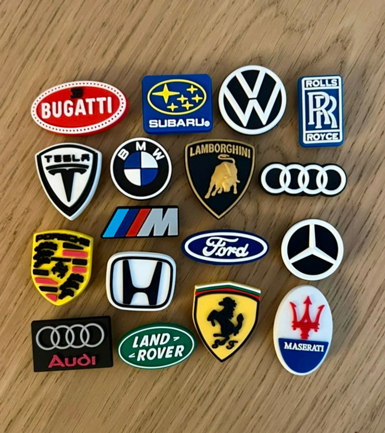 Car Brand Logo Shoe Charms