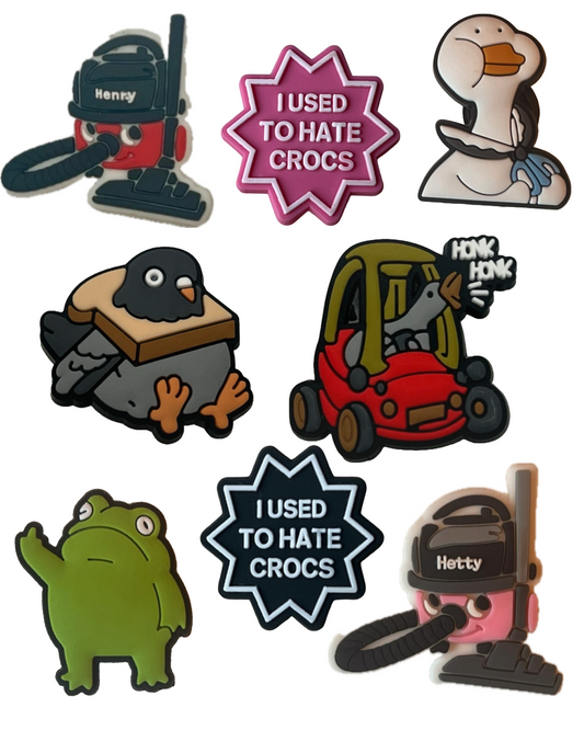 Funny Meme Croc Charms