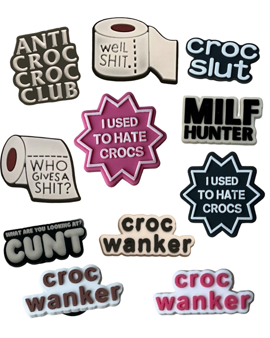 Rude & Funny Croc Charms