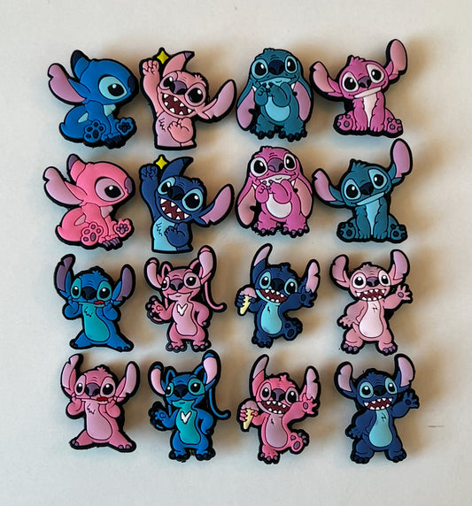 Stitch & Angel Croc Charms